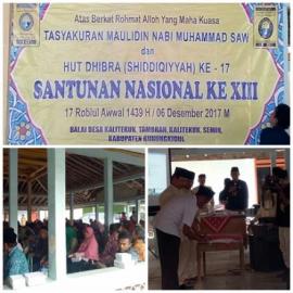 SANTUNAN NASIONAL WARGA SIDDIQIYYAH 2017 DI DESA KALITEKUK