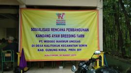 SOSIALISASI RENCANA PEMBANGUNAN KANDANG AYAM BREEDING FARM