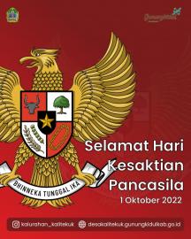 SELAMAT MEMPERINGATI HARI KESAKTIAN PANCASILA 