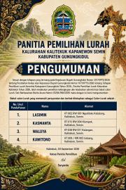 Berikut Calon Lurah yang akan dipilih 26 September mendatang